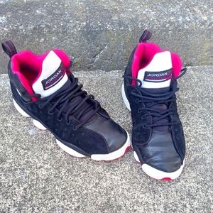 Pink and black size 7  women Jordan shoes